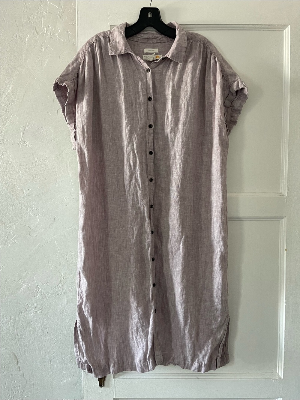 C & C California women’s shirt dress 100% linen